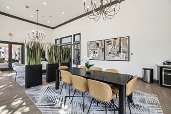 Elegant clubroom with resident coffee bar
